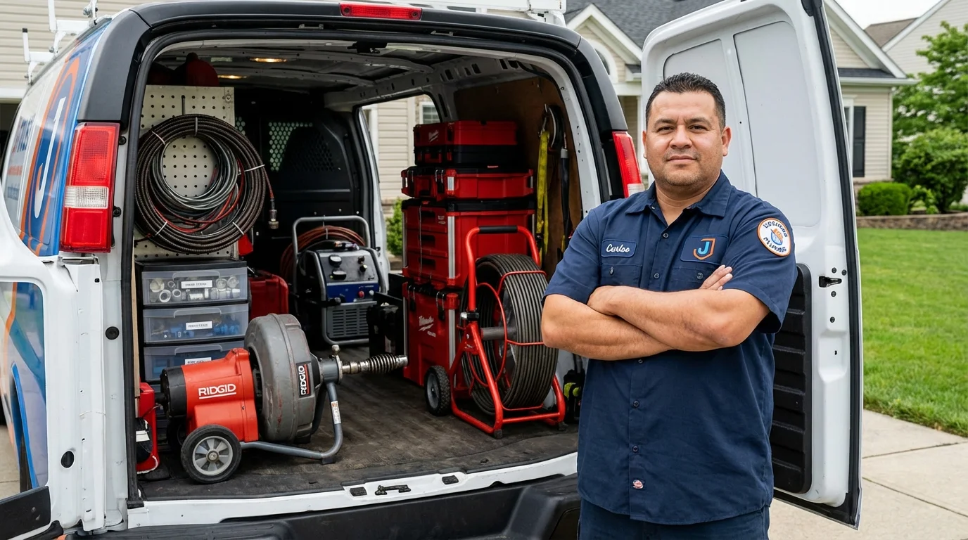 Professional drain cleaning equipment and Johns Plumbing LLC plumber in Kapolei