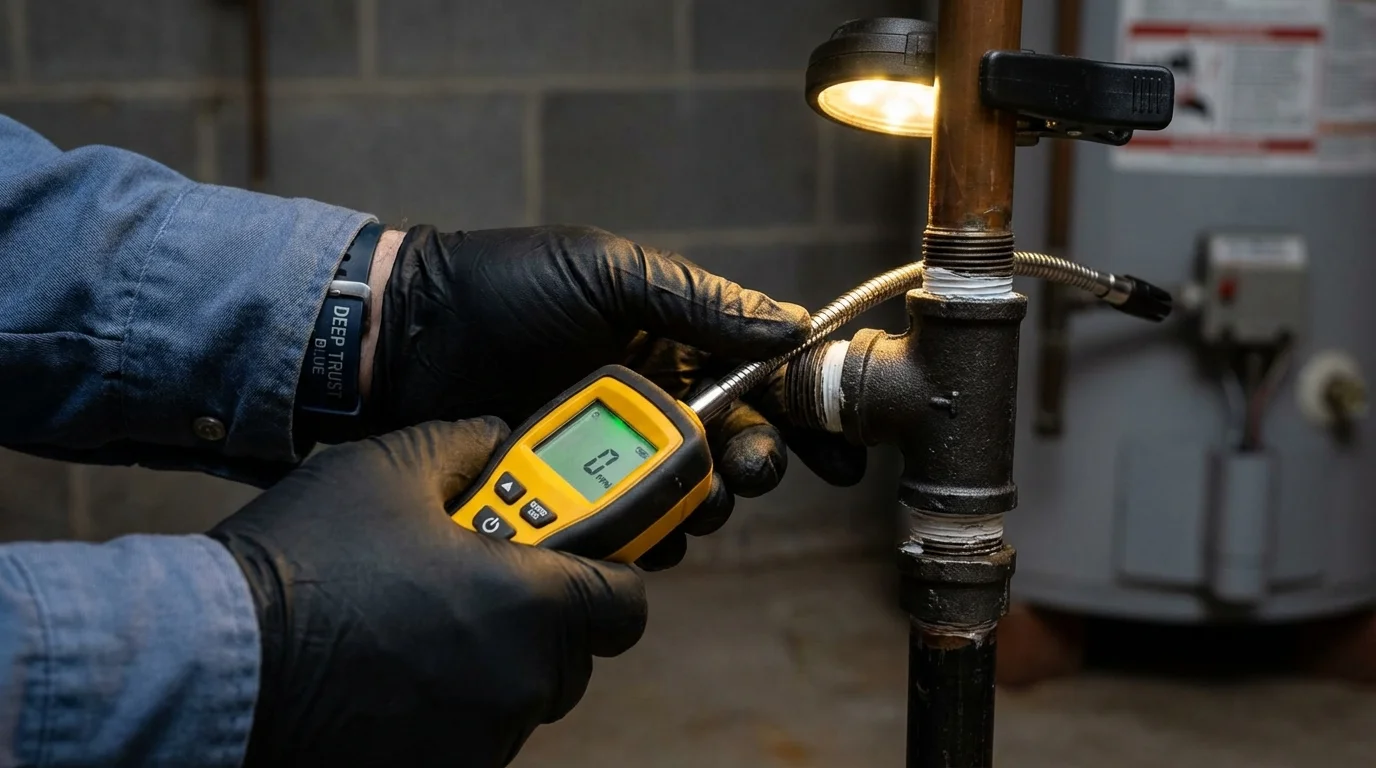 Gas leak detection with electronic sniffer by Johns Plumbing LLC in Kapolei