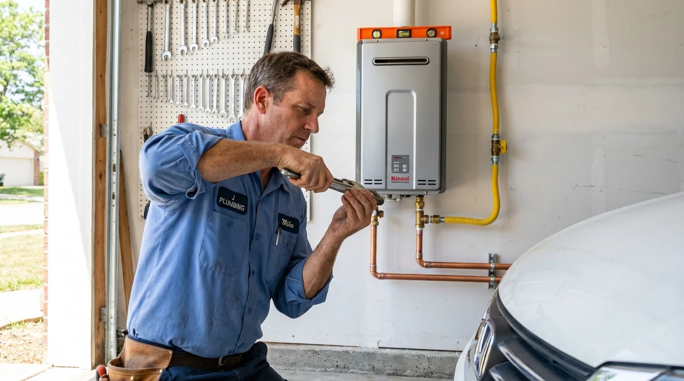 Tankless water heater installation by a Johns Plumbing LLC plumber in Kapolei